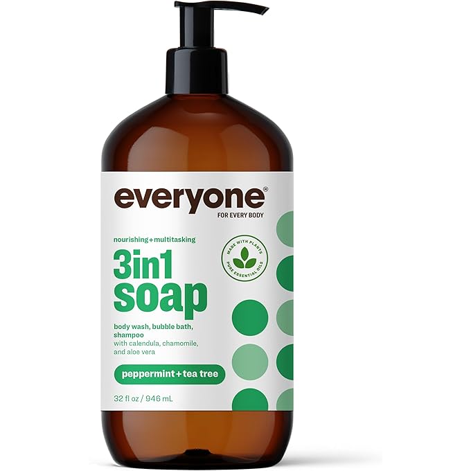 Everyone 3-in-1 Tea Tree Peppermint Soap, 32 FZ - Image 1